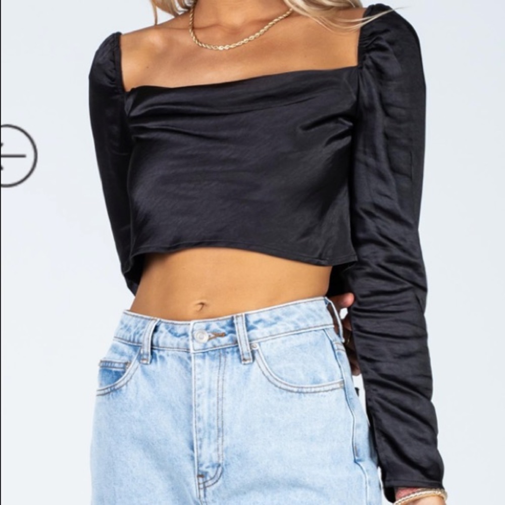 NYT Princess Polly Black Love Song Top